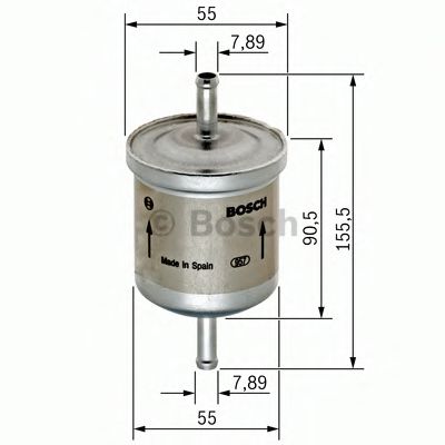 Фільтр паливний 2.0FSI 16V, 1.6FSI 16V, 2.0MPI 20V, 4.2MPI 32V VW Golf V 03-09; AUDI A3 03-12; SKODA Fabia I 99-07; SEAT Ibiza 02-09; FIAT Ducato 94-02; PEUGEOT Boxer 94-02; CITROEN Jumper 94-02; OPEL Astra G 98-05; CHEVROLET Niva 02-09; DAEWOO Nubira 97-  арт. 0450905316