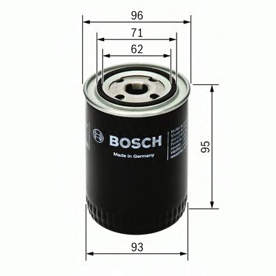 BOSCH ,P3004 H=95mm фільтр масляний SCANIA 7,8-14,2 CASE  арт. 0451103004