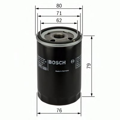 0451103349 BOSCH Фільтр оливи P3349 MECAFILTER арт. 0451103349