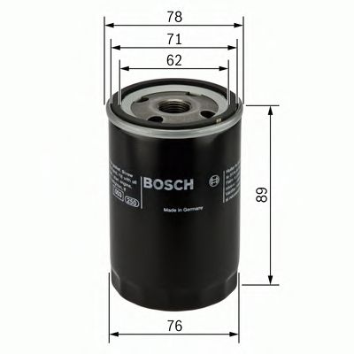 Фільтр масляний двигуна ГАЗ 3110 з дв. ROVER тип 20Т4 (вир-во Bosch)  арт. 0451104026