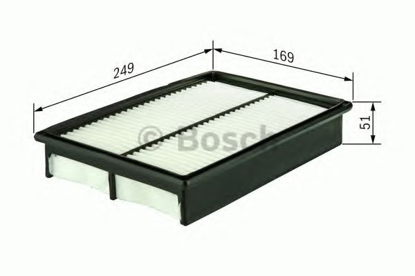 BOSCH S3952 фільтр повітряний TOYOTA Previa 2,4i 90-99 HiLux 88-97 (169*51*249)  арт. 1457433952