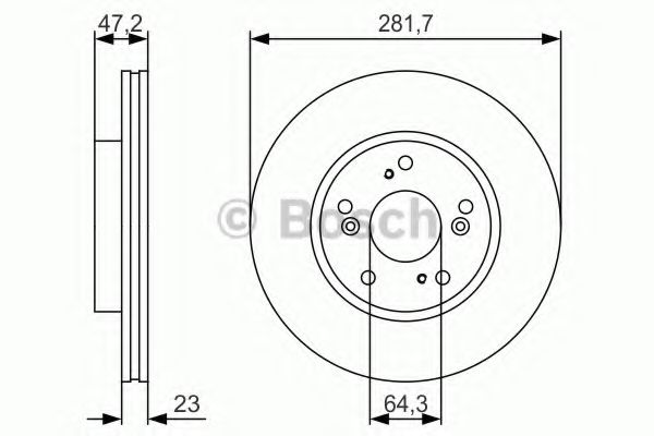Тормозной диск Bosch BLUEPRINT арт. 0986479S47