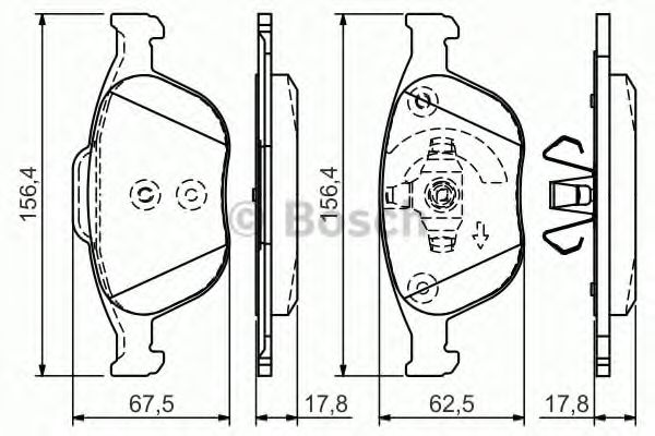 0986495066 BOSCH Гальмівні колодки до дисків JAPANPARTS арт. 0986495066