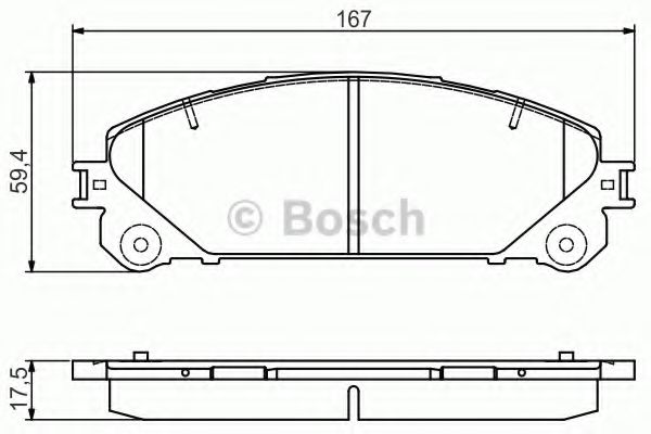 0986495169 BOSCH Гальмівні колодки до дисків BP2221  арт. 0986495169