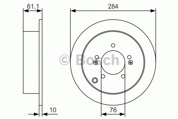 Тормозной диск Bosch  арт. 0986479U37