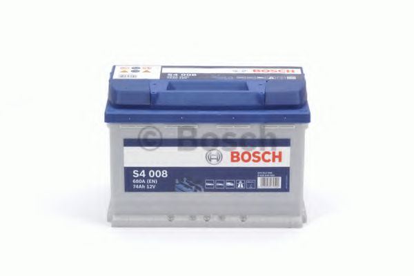 BOSCH S4 Акумулятор 12В / 74А-год / 680A / 175*190*278 / 17кг (виводи -+)  арт. 0092S40080