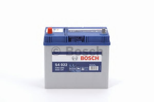 BOSCH S4 ASIA Акумулятор 12В / 45А-год /+-/ 330A / 238*129*227 11,43кг (виводи +-) тонкі клеми !!!  арт. 0092S40220