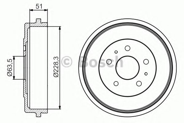 Тормозной барабан Bosch ABS арт. 0986477219