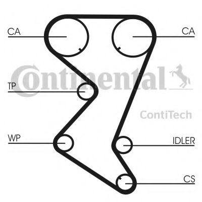 Ремінь ГРМ 1.8-2.0 16V Scudo/Expert 00-/Peugeot 307/407 00- BOSCH арт. CT1138