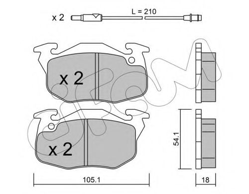CIFAM гальмівні колодки перед. CITROEN Saxo PEUGEOT 1xx/2xx/3xx/4x  арт. 8220370