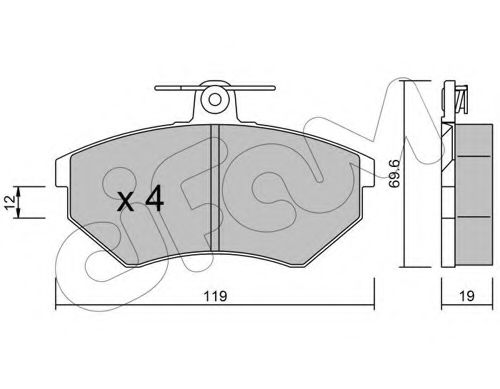 CIFAM  VW гальмівні колодки передн.Passat 88-  арт. 8220502