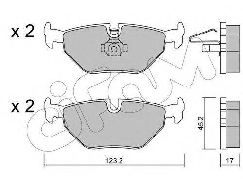 CIFAM гальмівні колодки задн. BMW E36/46, E85(Z4)  арт. 8222610