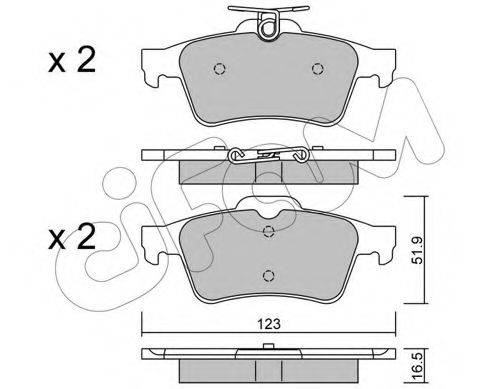 CIFAM FORD Тормозные колодки диск.задн.(с электронным стоян.тормозом) Focus II,Mazda 3,Vectra C,Citroen C5 III 08-,Peugeot,Renault  арт. 8223371