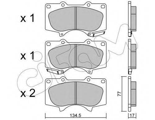 CIFAM TOYOTA Торм.колодки передн.Land Cruiser 120  арт. 8224540