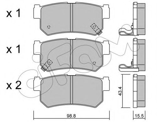 CIFAM  SSANGYONG Тормозн.колодки задн.Rexton,Kyron,Actyon  арт. 8225190