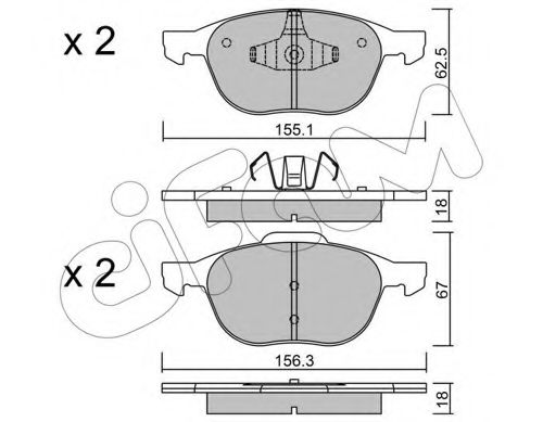 CIFAM FORD Тормозные колодки передн.C-Max,Focus II,III,Kuga I,II Mazda 3,5,Volvo 03-  арт. 8225340