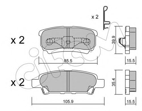 CIFAM MITSUBISHI Тормозные колодки задн.Lancer,Outlander 03-  арт. 8227370