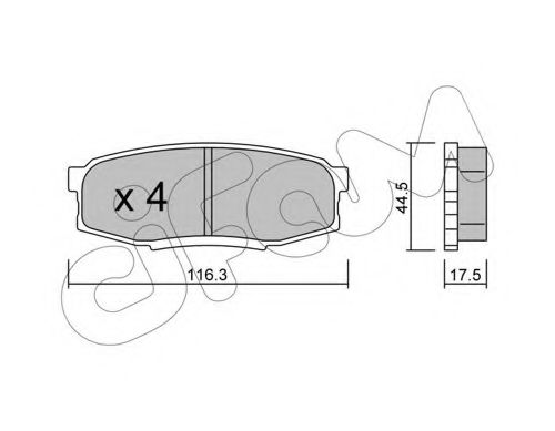 CIFAM TOYOTA колодки гальмів. задн.Land Cruiser 4.7/4.5d 08-  арт. 8228220