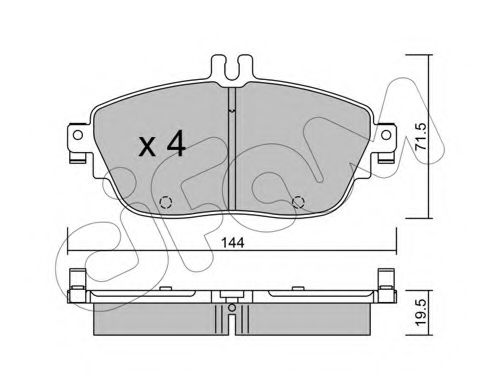 CIFAM DB колодки гальм. передн.  A/B/GLA-Class  арт. 8229650