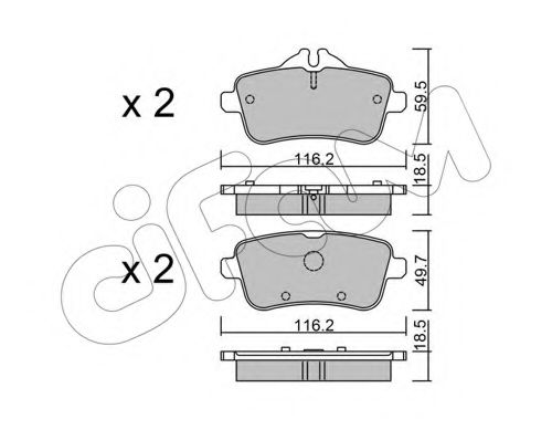 CIFAM DB колодки гальмівні задн. W166/X166/W176 A/GL/M Class 11-  арт. 8229680