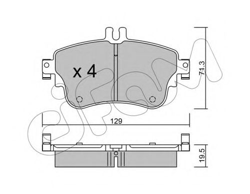 CIFAM  DB гальмів.колодки передн.A-class W176,B-class W242,246 11-  арт. 8229640