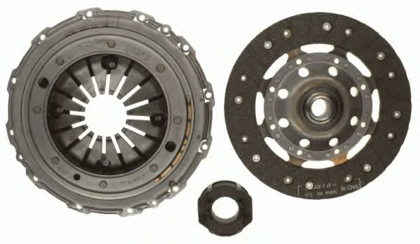 Комплект зчеплення 1.8MPI Turbo, 1.9TDI 8V VW Golf IV 97-03, Passat B3-B4 88-96, Golf III 91-98, Bora 98-13, Beetle new 98-11, Polo 94-01; AUDI A3 96-03, TT 98-06; SKODA Octavia Tour 96-10; SEAT Toledo II 99-04, Toledo I 91-99, Leon 99-05, Ibiza 93-02  арт. 3000951005