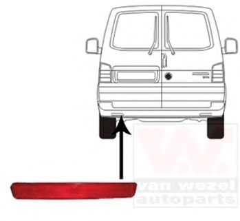 Відбивач заднього бампера лівий VW  T5 03>09 (Van Wezel)  арт. 5896929