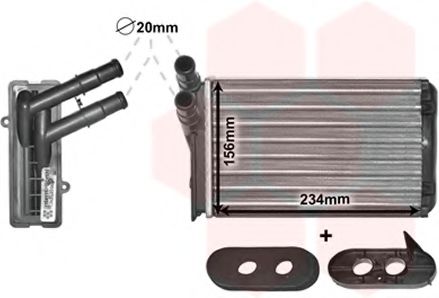 Радіатор обігрівача VW/AUDI/SEAT/SKODA (Van Wezel)  арт. 58006060