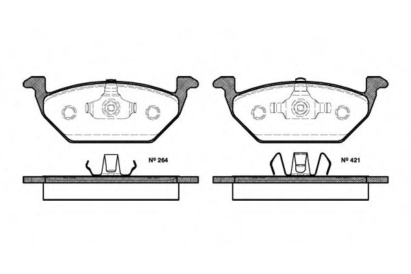 Гальмівні колодки пер. Caddy III/Golf V/Passat B6/Octavia A5 1.2-2.0 05-15  арт. P733320