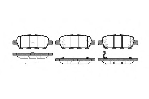 Гальмівні колодки зад. Qashqai/X-Trail 07- (38x105,5x14,3)  арт. P976301