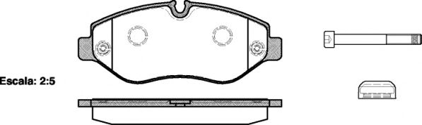 Колодки гальмівні диск. перед. (вир-во Remsa) Mercedes-benz M-class (w166) 3.0 11-,Mercedes-benz Sprinter 35-t 1.8 06- (P13453.00) WOKING  арт. P1345300