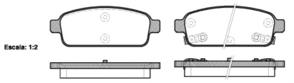 Гальмівні колодки зад. AVEO/AMPERA/ASTRA 1.3D-2.0D 09-  арт. P1532302