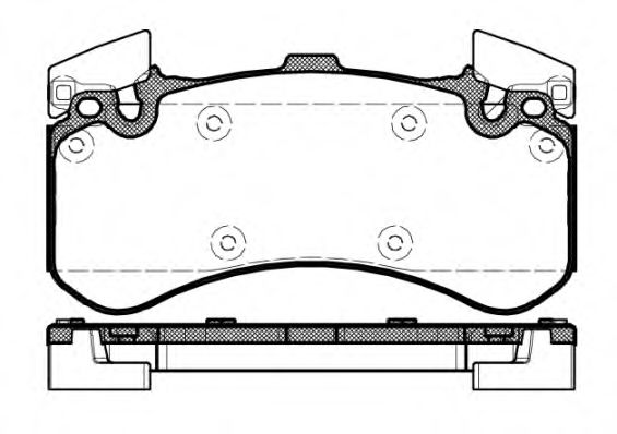 Колодки гальмівні диск. перед. (пр-во Remsa) Audi A4 A5 A6 A7 A8 17> (P15633.00) WOKING  арт. P1563300