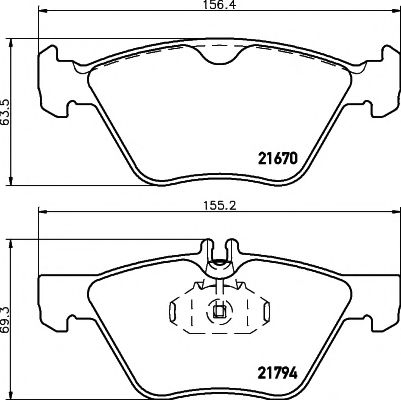 2167001 TEXTAR Гальмівні колодки до дисків ZIMMERMANN арт. 2167001