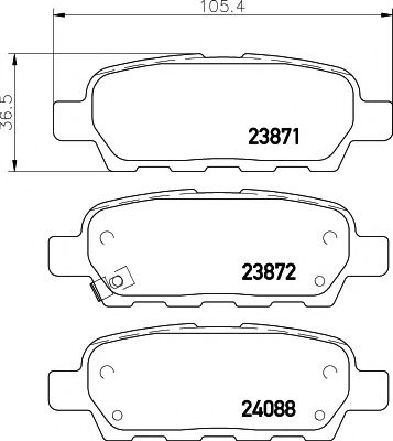 2387101 TEXTAR Гальмівні колодки до дисків  арт. 2387101