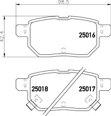 2501601 TEXTAR Гальмівні колодки до дисків (заміна для 2461001)  арт. 2501601
