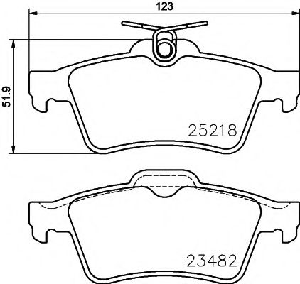 Комплект гальмівних колодок BOSCH арт. 2521801