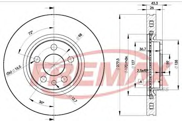 Диск тормозной  арт. BD4620
