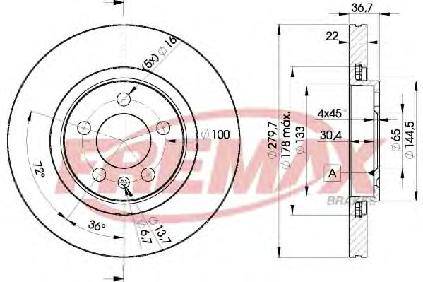 Диск тормозной  арт. BD5603