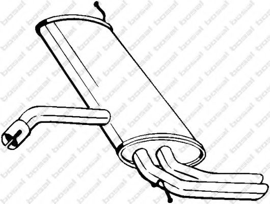 Глушник, алюм. сталь, задн. частина SEAT LEON (07-) (227-049) BOSAL  арт. 227049