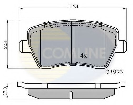 CBP0984 Comline - Гальмівні колодки до дисків  арт. CBP0984