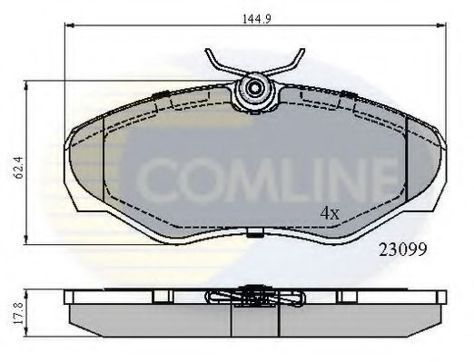 CBP01127 Comline - Гальмівні колодки до дисків  арт. CBP01127