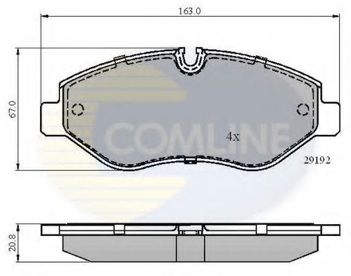 CBP01555 Comline - Гальмівні колодки до дисків  арт. CBP01555
