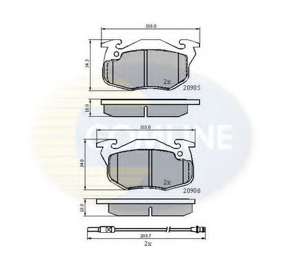 CBP2258 Comline - Гальмівні колодки до дисків  арт. CBP2258
