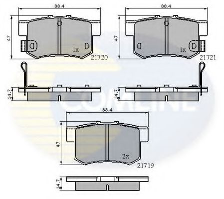 CBP3445 Comline - Гальмівні колодки до дисків KAVOPARTS арт. CBP3445