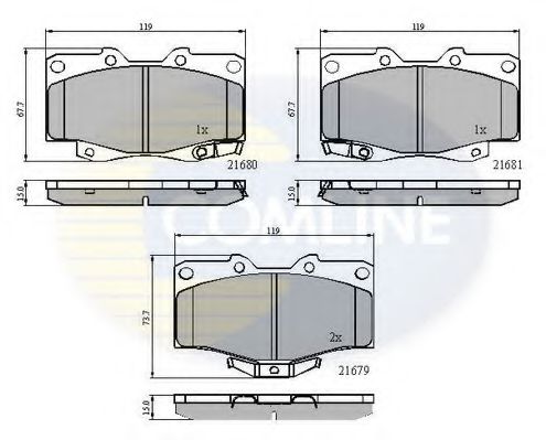 CBP3333 Comline - Гальмівні колодки до дисків JAPANPARTS арт. CBP3333