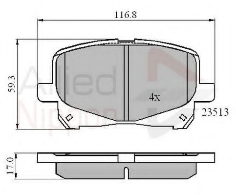 Колодка гальм. диск. toyota camry 2.2, 3.0 24v, 3  арт. ADB0904