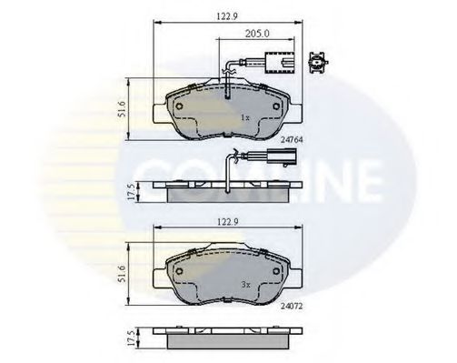 CBP11600 Comline - Гальмівні колодки до дисків  арт. CBP11600