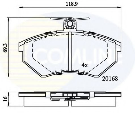 CBP0152 Comline - Гальмівні колодки до дисків  арт. CBP0152