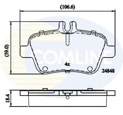 CBP02209 Comline - Гальмівні колодки до дисків  арт. CBP02209